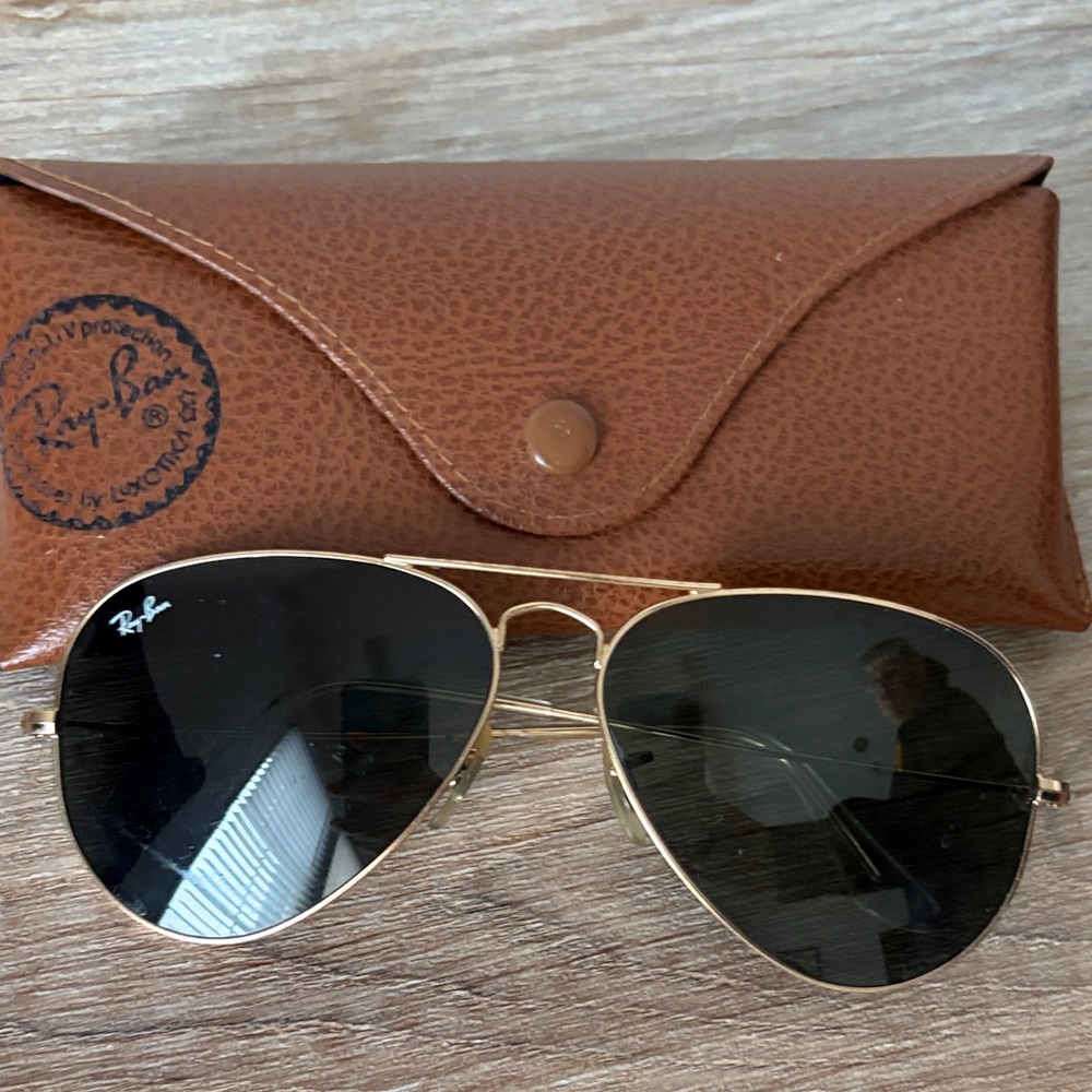 Ray-Ban Gold Frame Sunglasses